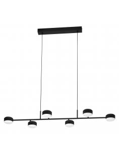 Lámpara colgante 6 luces LED negro - Eglo Clavellina