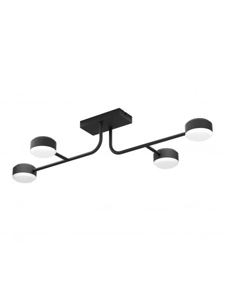 4-light LED ceiling lamp black - EGLO Clavellina