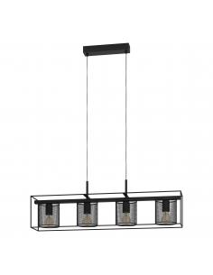 Black steel grid table lamp - EGLO Catterick