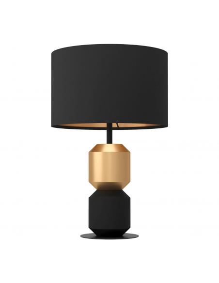 Lámpara de mesa textil negro - Eglo Laurignano