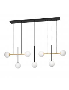 Matte opal glass 7-light pendant lamp - EGLO Paz