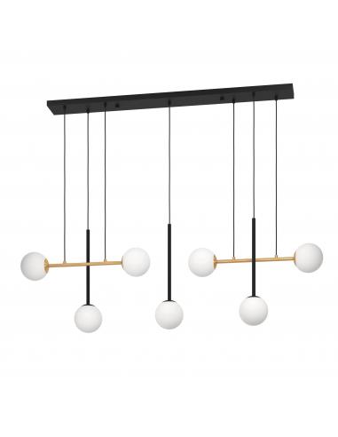 Matte opal glass 7-light pendant lamp - EGLO Paz