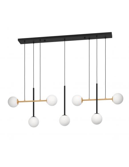 Matte opal glass 7-light pendant lamp - EGLO Paz