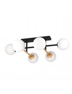 Ceiling lamp 6 lights matte opaline glass - EGLO Paz
