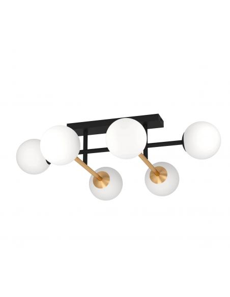 Ceiling lamp 6 lights matte opaline glass - EGLO Paz