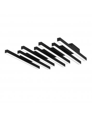 Modern dimmable black LED ceiling lamp - EGLO Padulari