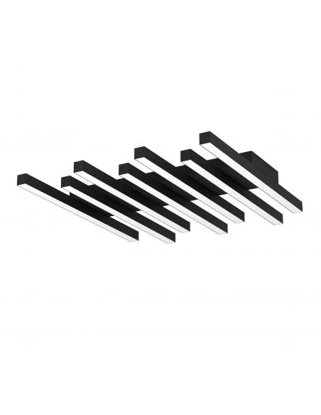 Modern dimmable black LED ceiling lamp - EGLO Padulari