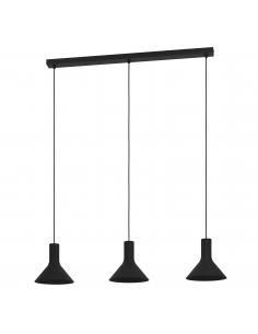 3-light hanging lamp black steel - EGLO Morescana