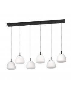 6-light hanging lamp white glass - EGLO Balmes