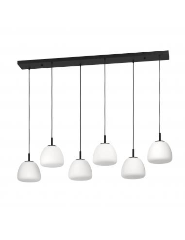 6-light hanging lamp white glass - EGLO Balmes