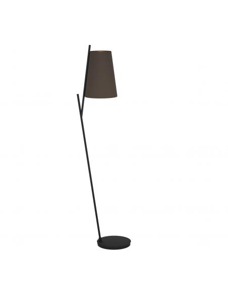 Black textile floor lamp - EGLO Petrosa