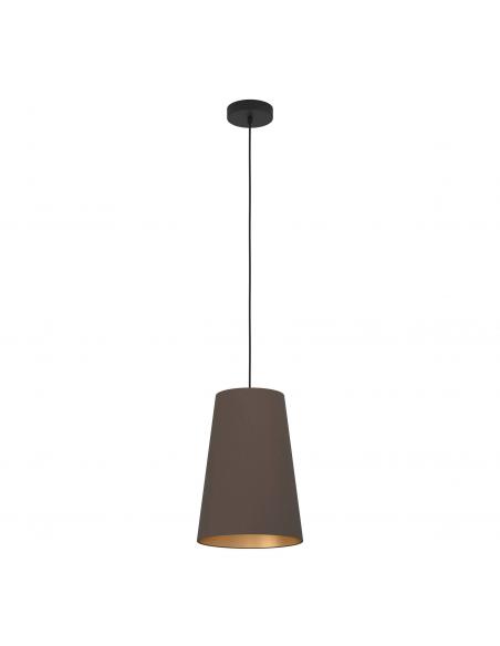 Black textile pendant lamp - EGLO Petrosa