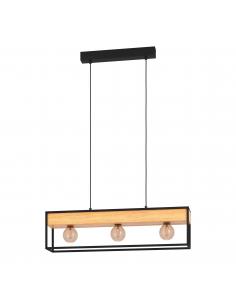 3-light pendant lamp with two planters - EGLO Libertad2