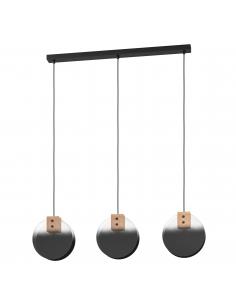 3-light hanging lamp black steel - EGLO Millena