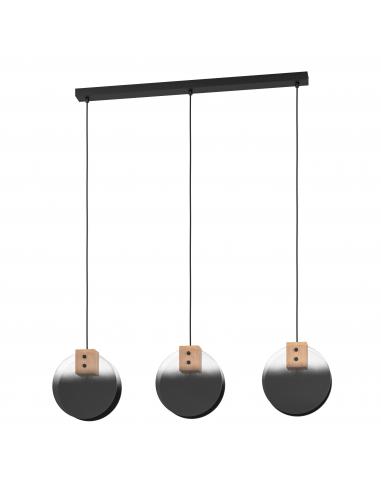 3-light hanging lamp black steel - EGLO Millena