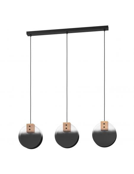 3-light hanging lamp black steel - EGLO Millena