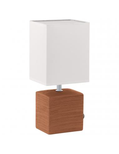 EGLO 93045 - MATARO Brown Ceramic and Textile Fabric Lamp