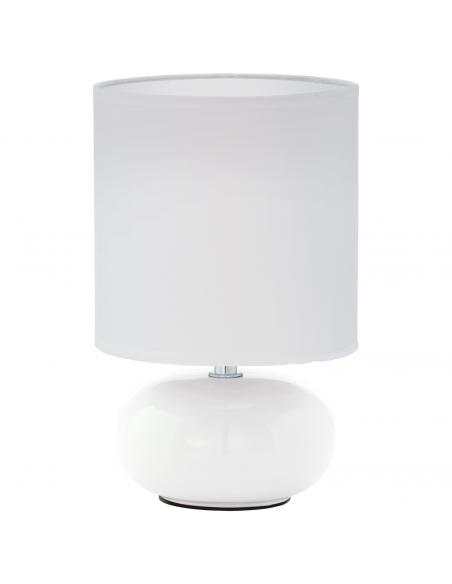 EGLO 93046 - TRONDIO Fabric Lamp in White Ceramic and Textile