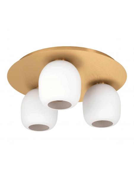 3-light golden crystal ceiling lamp - EGLO Manzanares