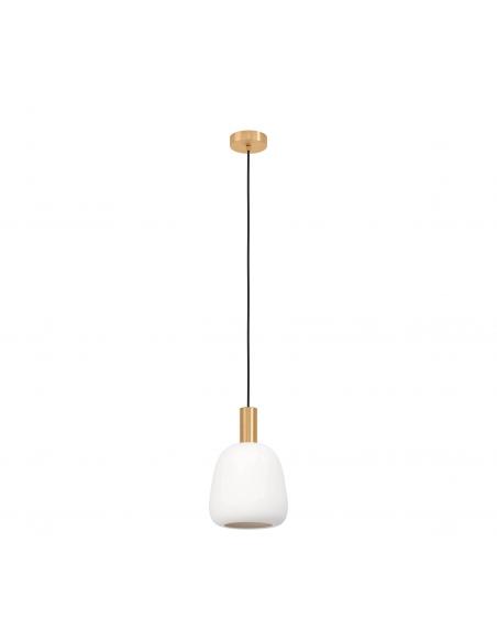 Golden pendant lamp with matte glass - EGLO Manzanares