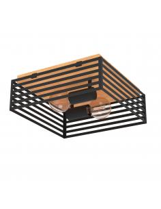 Ceiling lamp 2 lights black steel - EGLO Cidraz