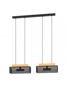 4-light hanging lamp black steel - EGLO Cidraz