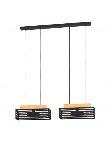 4-light hanging lamp black steel - EGLO Cidraz