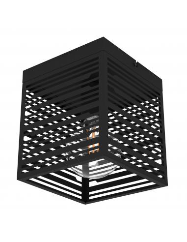 Black steel ceiling lamp - EGLO Piedritas