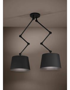 Pistunio 2-light black textile ceiling lamp - EGLO Pistunio 2
