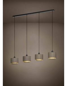 4-light cappuccino and wood pendant lamp - EGLO Marchena 2