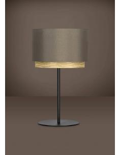 Lámpara de sobremesa capuchino con madera - Eglo Marchena 2