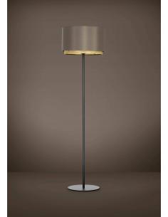 Cappuccino floor lamp with wood - EGLO Marchena 2