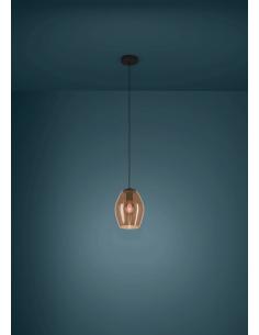 Brown crystal pendant lamp - EGLO Estanys1 2