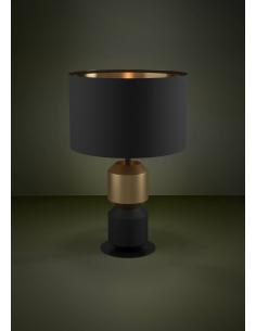 Lámpara de mesa textil negro - Eglo Laurignano 2