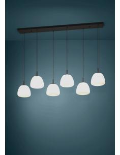 Lámpara colgante 6 luces cristal blanco - Eglo Balmes 2