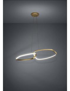 Lámpara colgante LED dorada de diseño - Eglo Lodosa 2
