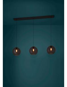 3-light hanging lamp black glass - EGLO Arangona 2