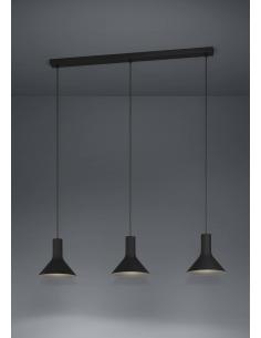Lámpara colgante 3 luces acero negro - Eglo Morescana 2