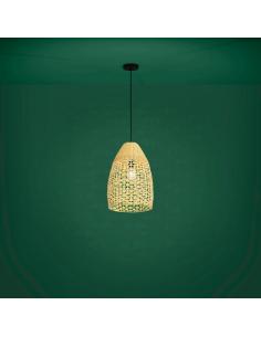Natural wood pendant lamp - EGLO Sambucona 2