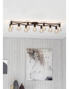 Ceiling lamp 11 lights black steel - EGLO Speke 2