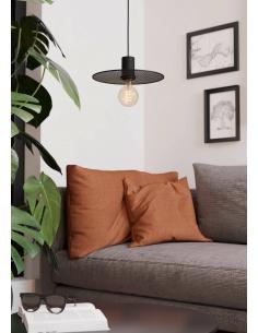 Vintage black steel pendant lamp - EGLO Ikeston 2