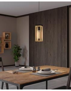 Black steel pendant lamp - EGLO Nafferton 2