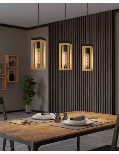 3-light pendant lamp black steel - EGLO Nafferton 2