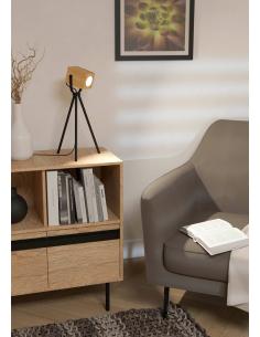 Industrial table lamp GU10 wood tripod - EGLO Ayles 2