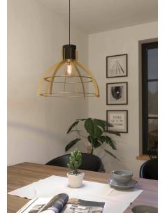 Lámpara colgante acero dorado - Eglo Stillington 2