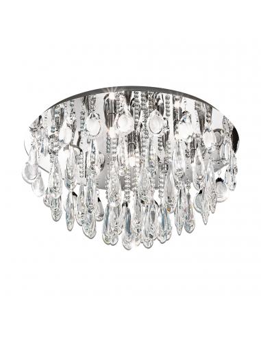 EGLO 93413 - CALAONDA Glass Ceiling Light in Chrome Stainless Steel and Glass