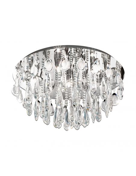 EGLO 93413 - CALAONDA Glass Ceiling Light in Chrome Stainless Steel and Glass