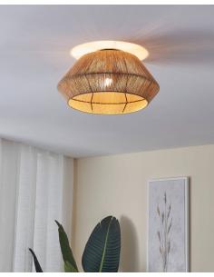 Brown thread textile ceiling lamp - EGLO Alderney 2