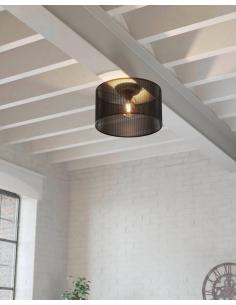 Black steel ceiling lamp - EGLO Manby 2