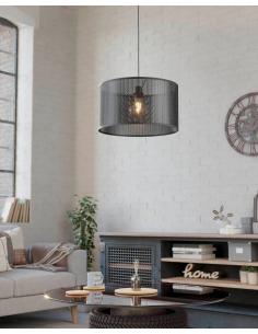 Black steel pendant lamp - EGLO Manby 2